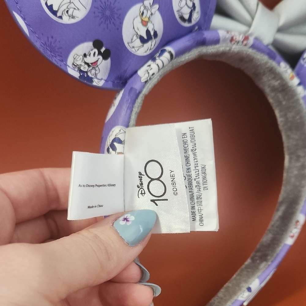 NWT! Disney100 Loungefly Backpack With Matching Ears - Picture 10 of 11